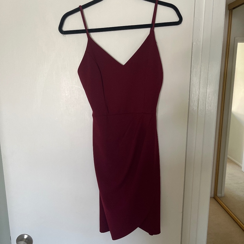 Maroon cocktail dress